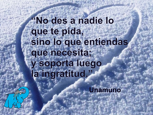Una Enseñanza de D. Miguel de Unamuno en la Frase del Día del Elefante Azul de Avilés.